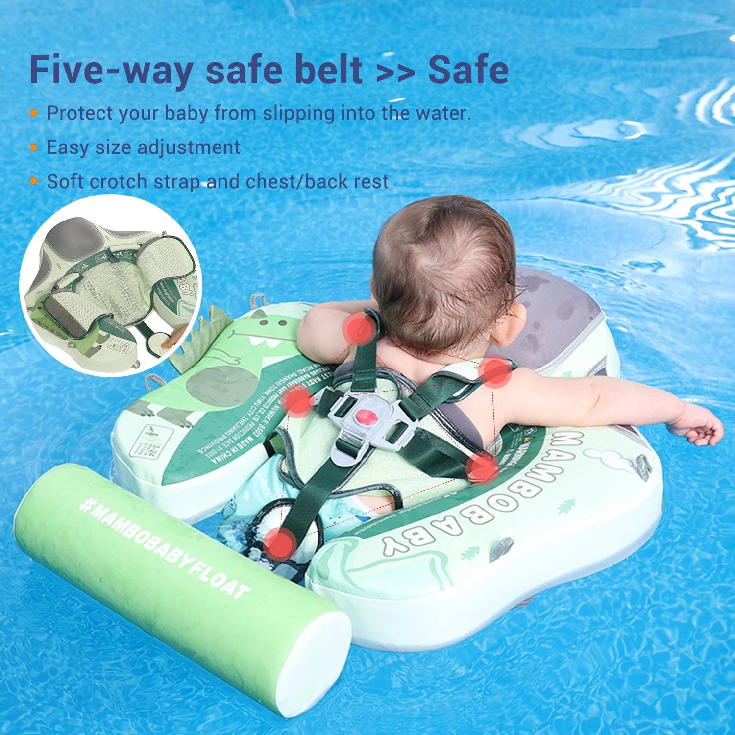 SplashVIP Baby Float: Ultimate Non-Inflatable Swim Trainer with Canopy