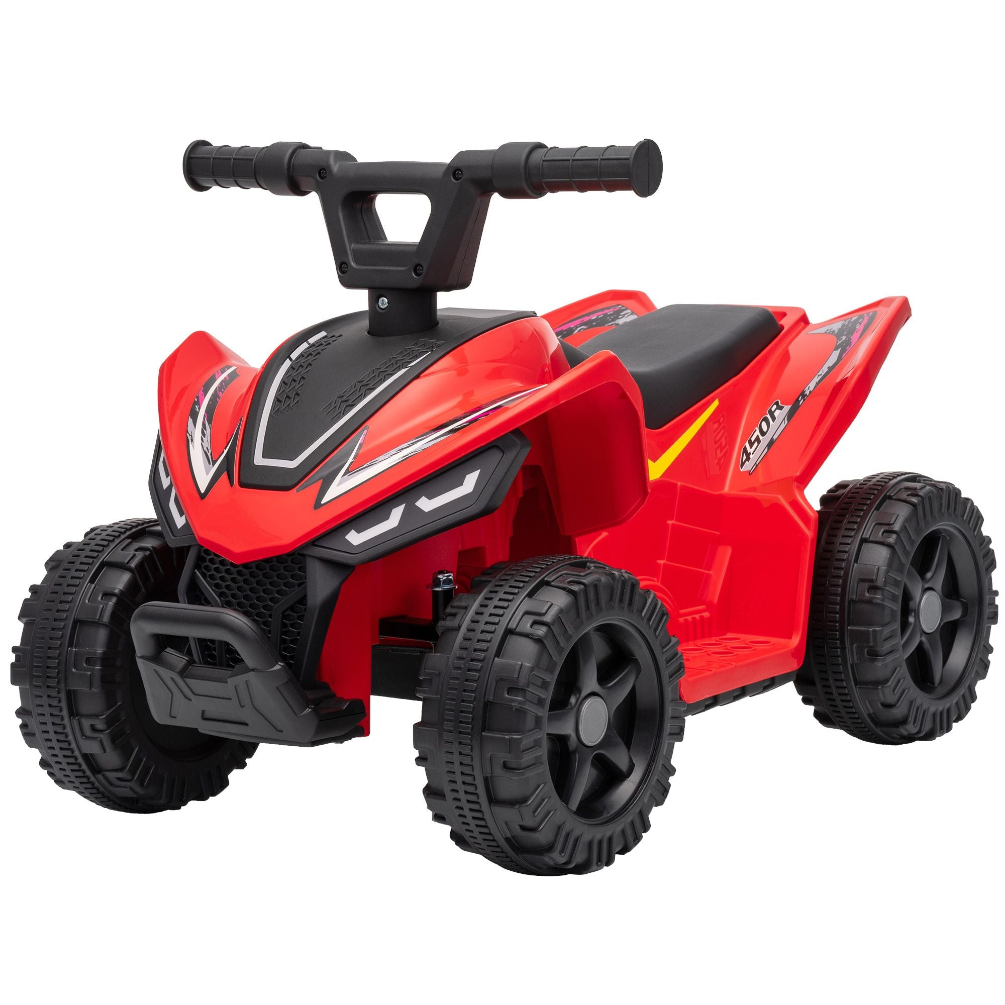 Red 6V Kids ATV - Durable Quad for Young Riders, Max Speed 1.2MPH, Supports 55lbs