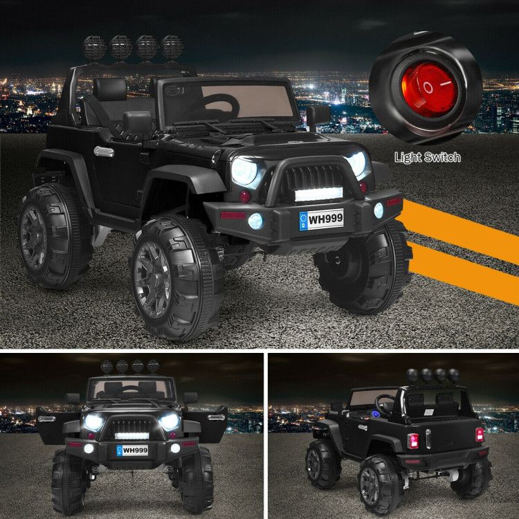 12V Kids Electric Ride-On Truck with Remote & Magnetic Doors