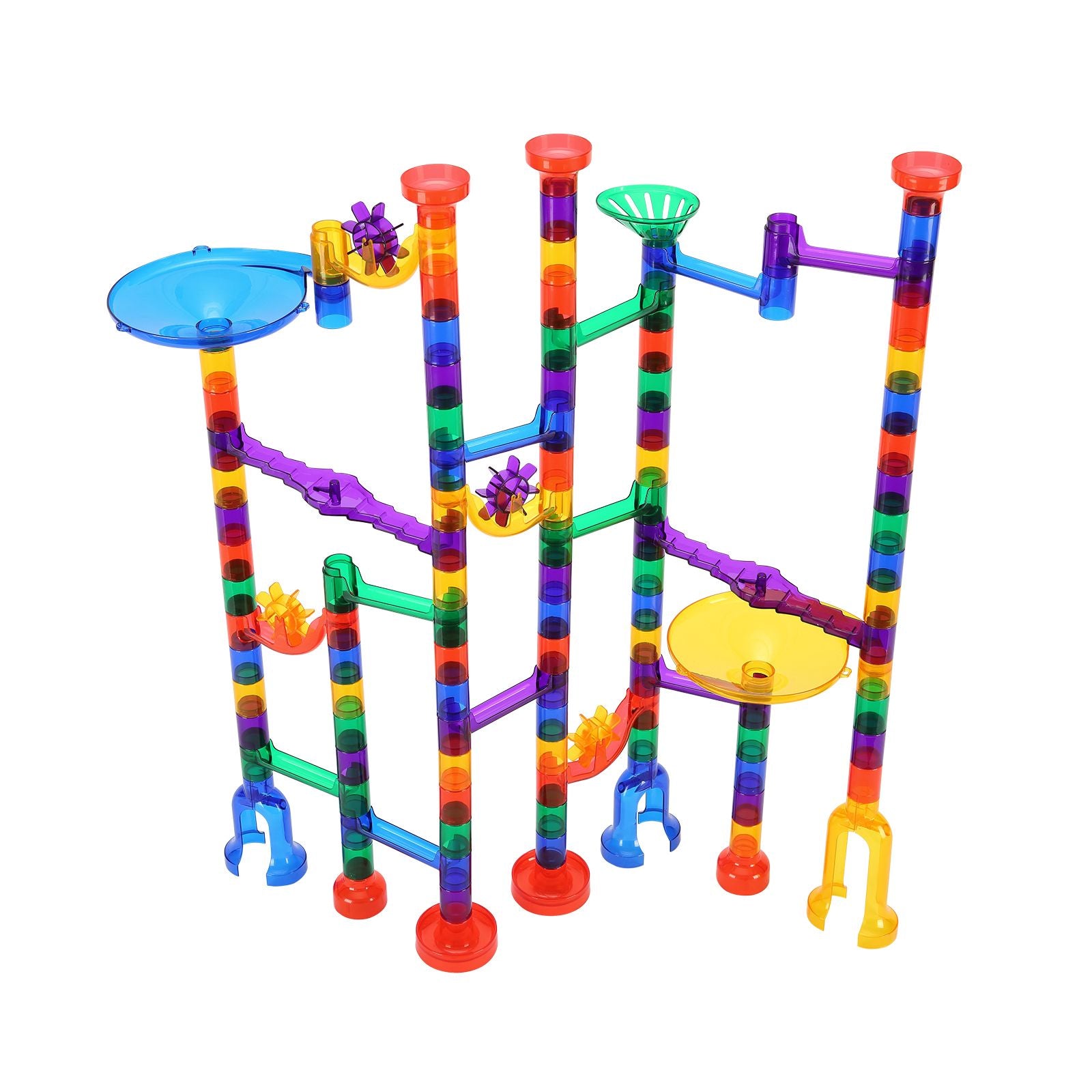 Motorized Marble Run Set – 144PCS STEM Educational Glow Racing Toy