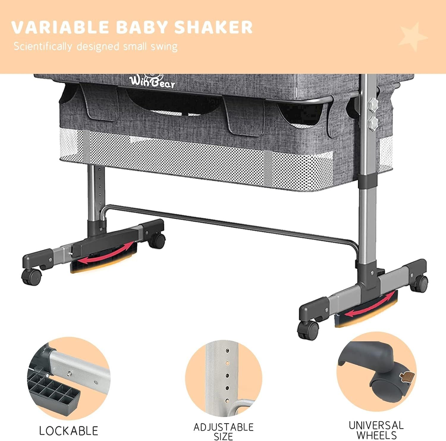 TheLittleBigStore DreamNest™ 3-in-1 Baby Bassinet Crib