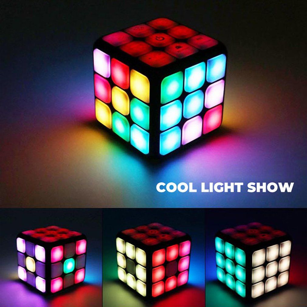 Electronic Light-Up Speed Voice Cube 3X3 Game with 4 Brain Training Modes