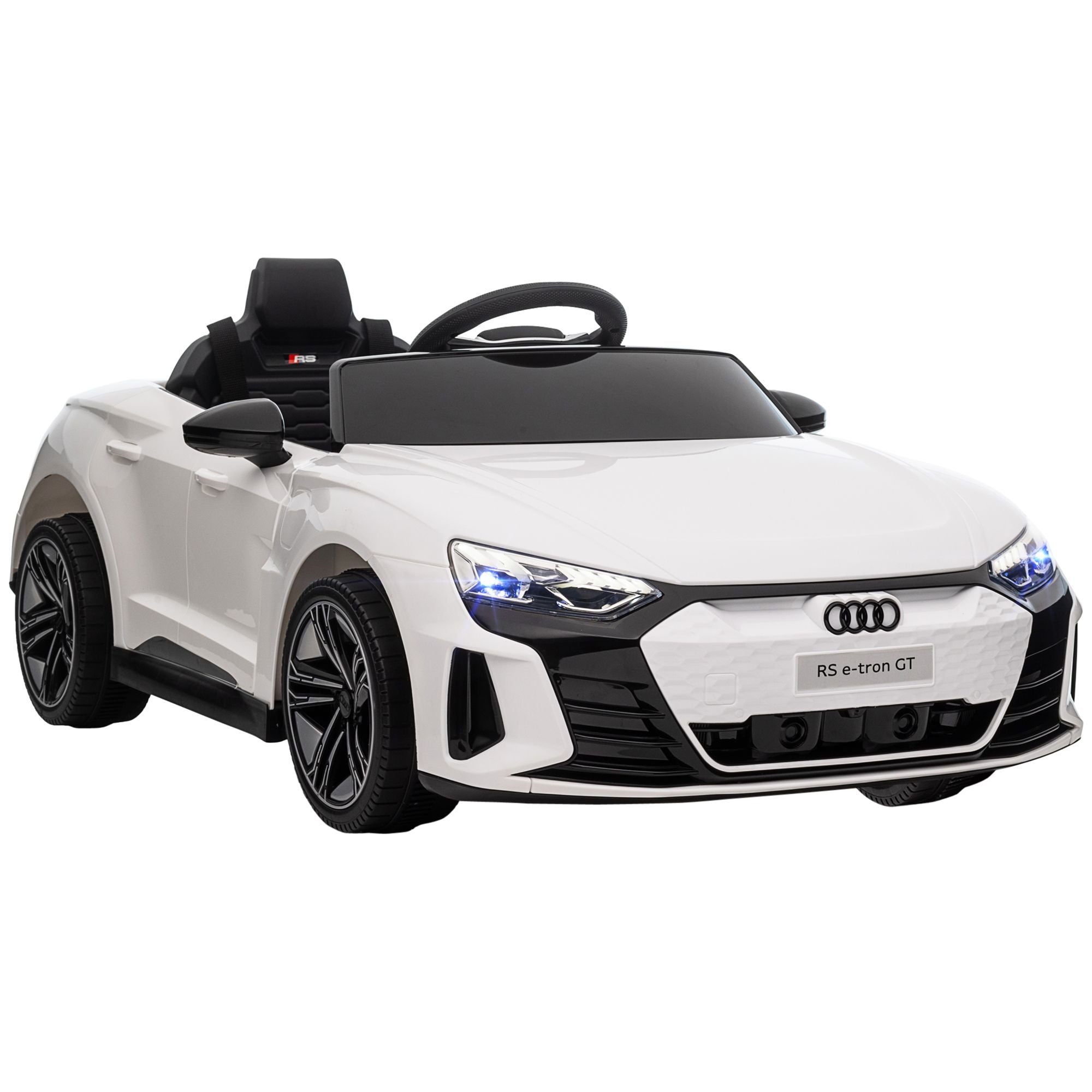 12V Kids Electric Ride-On Car with Remote & Music – White