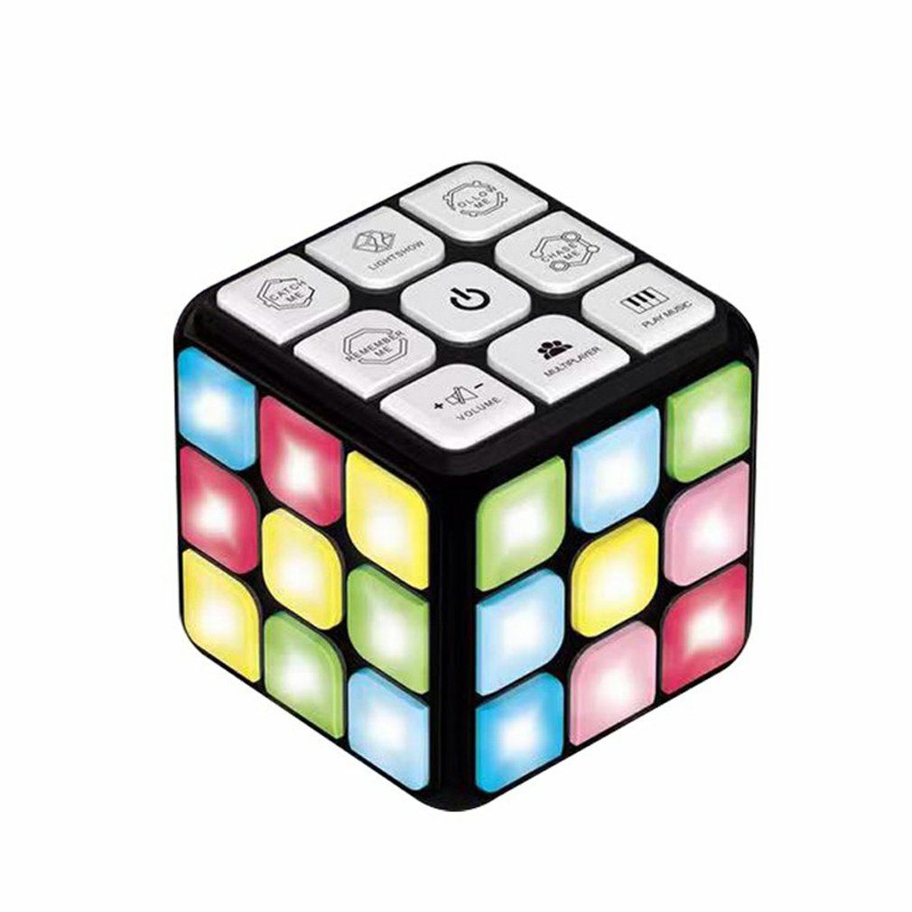 Electronic Light-Up Speed Voice Cube 3X3 Game with 4 Brain Training Modes
