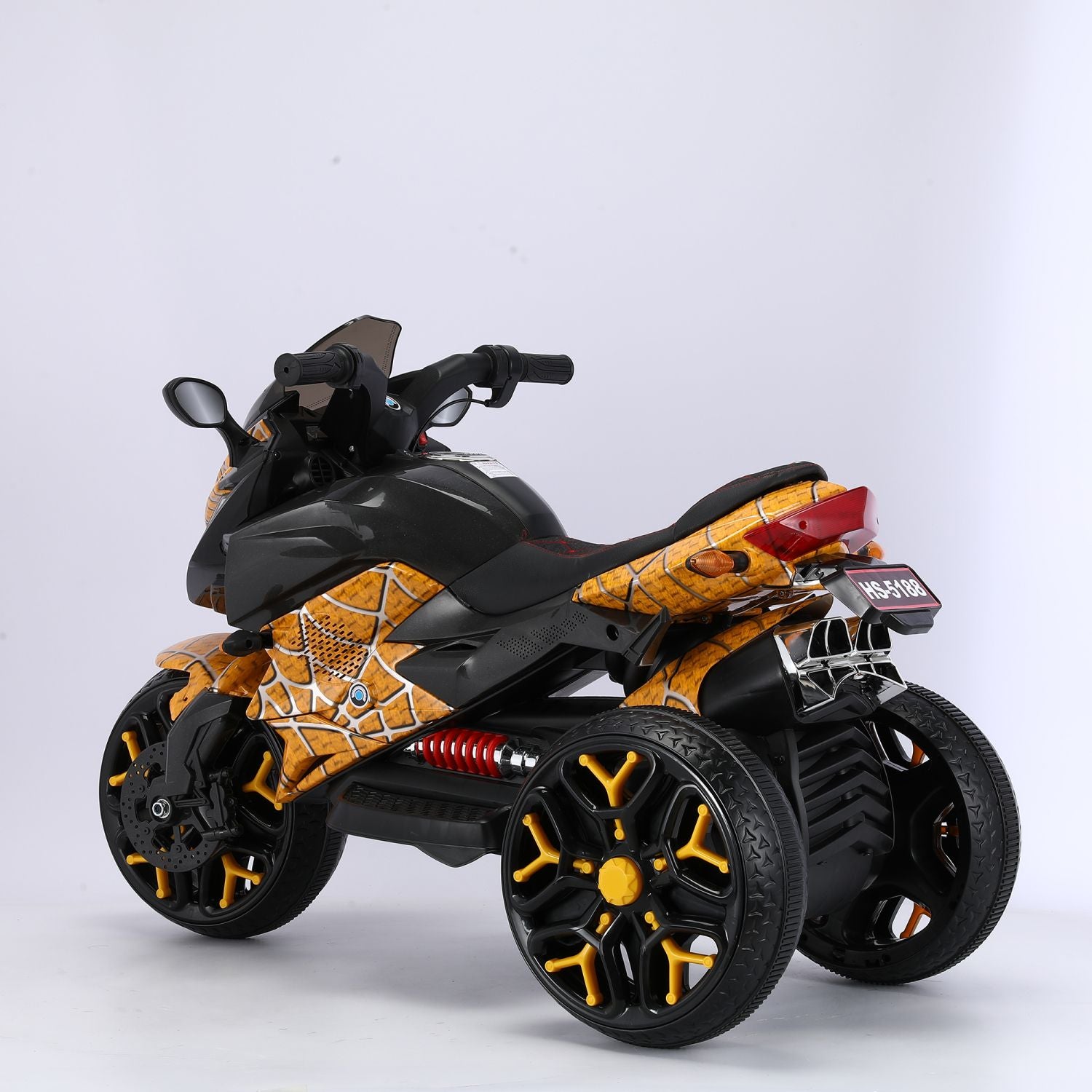 12V Kids 3-Wheel Ride On Motorcycle w/ Light Wheels