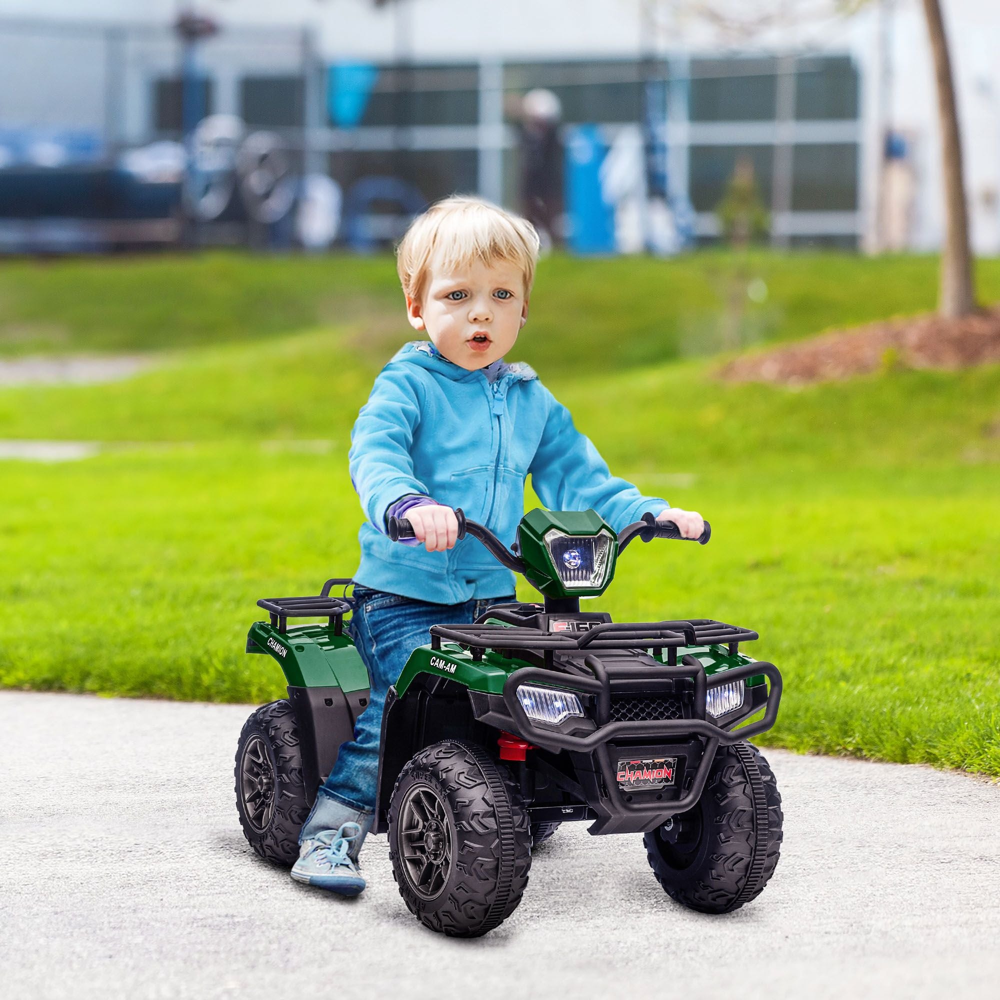 12V Kids Electric ATV Ride-On Quad – Green (AUX & USB)