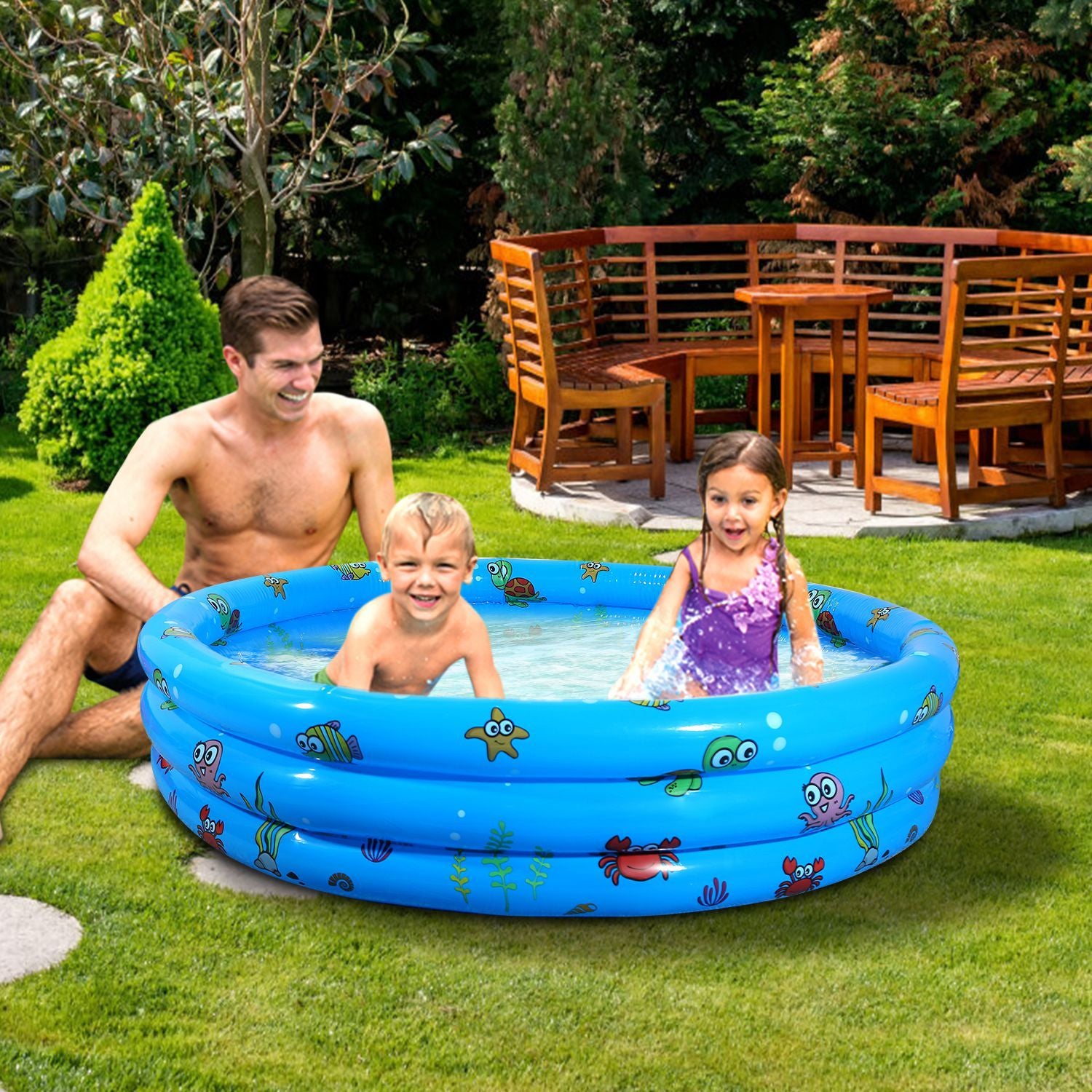 💦 AquaNest™ Mini Pool – Splash & Play Backyard Fun for Kids! 🐬