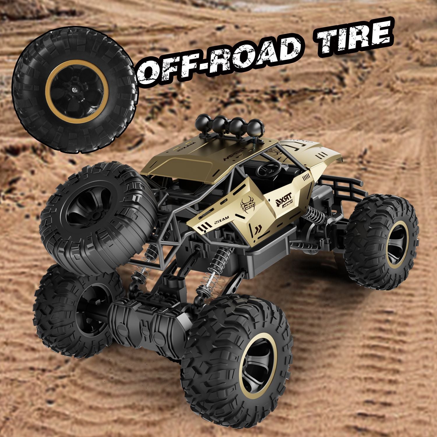 1:12 Scale 4WD RC Rock Crawler Off-Road Monster Truck with LED Lights