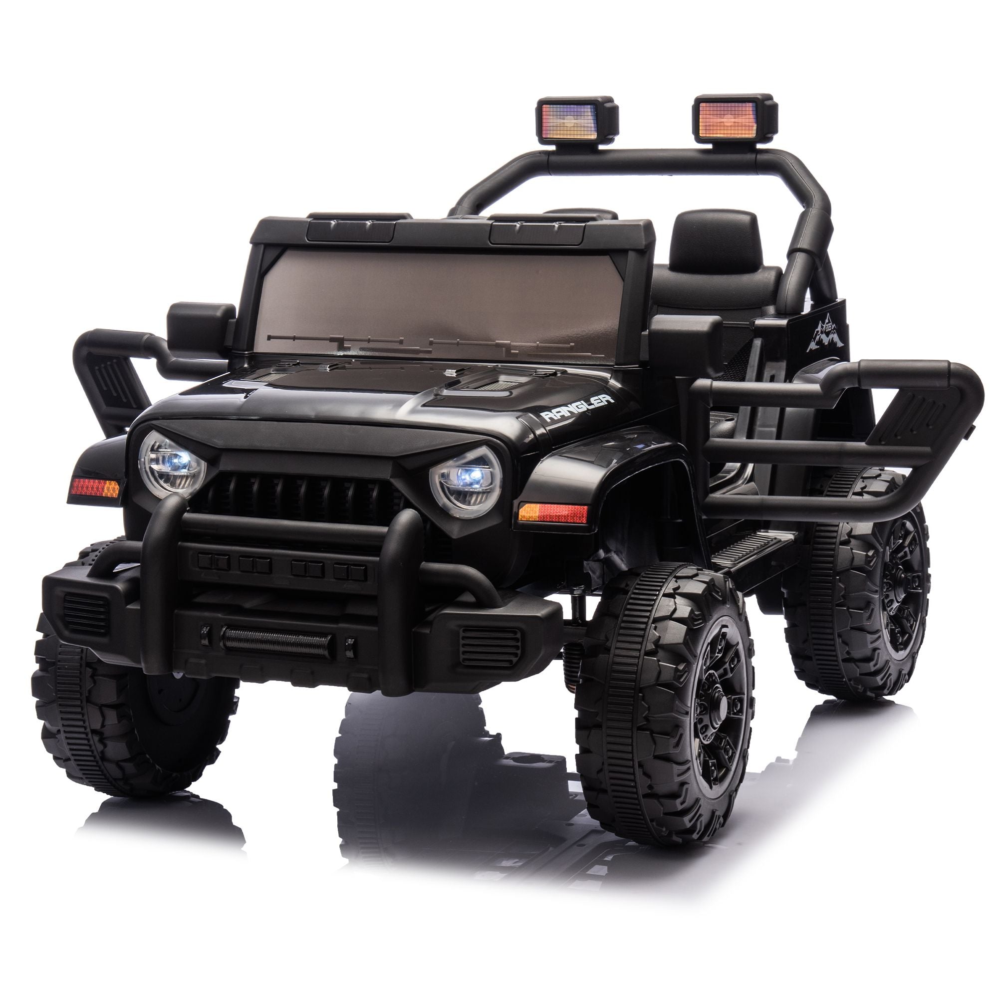 12V Rangler Kids Electric Ride-On Car with Remote – Black