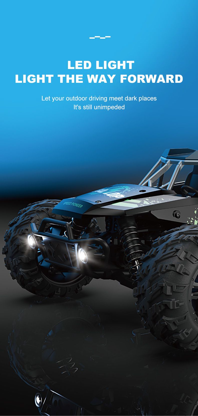 Kids 4WD RC Car Offroad Buggy, 35KM/H High-Speed Drift