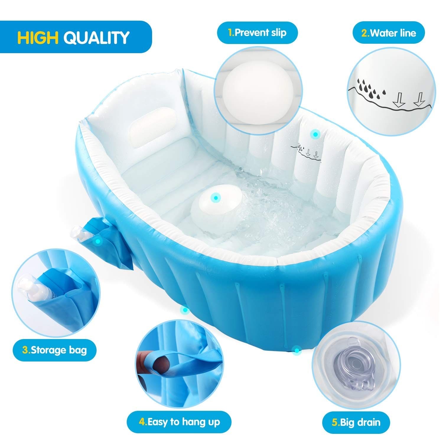 Bubblenest™ Foldable Baby Bathtub – Safe, Soft & Travel-Ready!