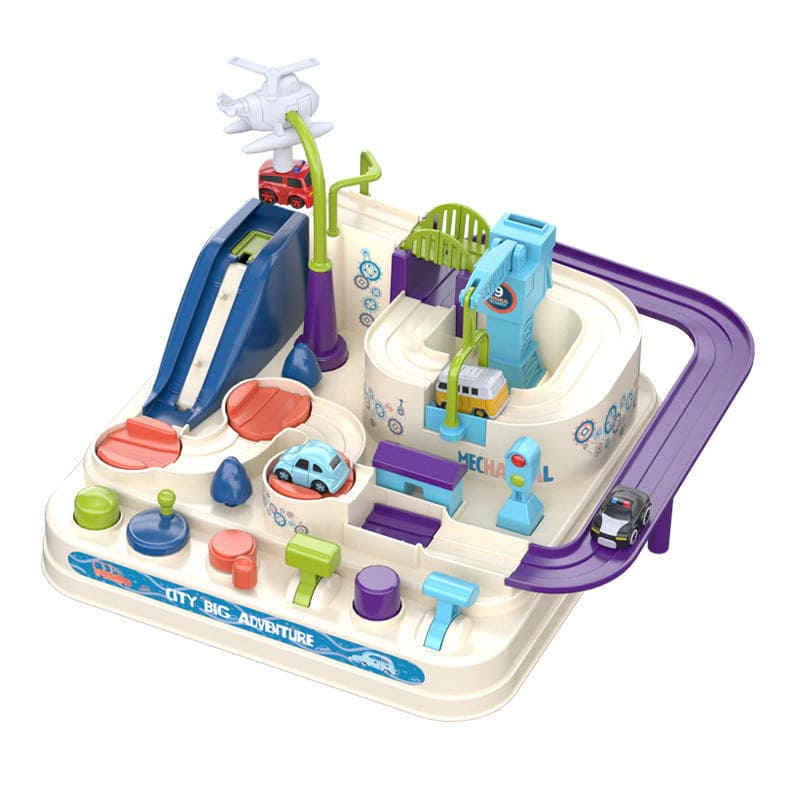 CityQuest Adventure Race Track: Magnetic Rescue Car Playset for Kids - The Little Big Store