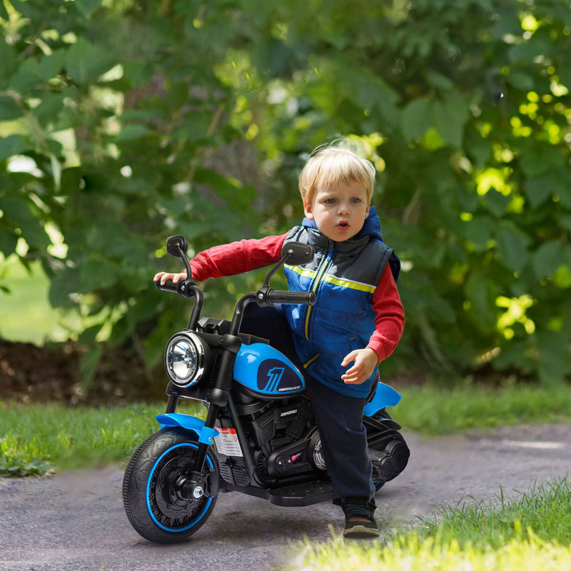 BlueBolt™ 6V Kids Ride-On Motorcycle – Battery Powered Cruiser with Training Wheels