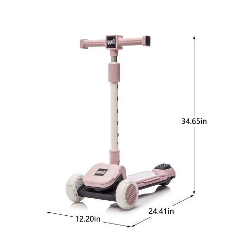 Kids 3-Wheel Scooter with LED Lights & Adjustable Height