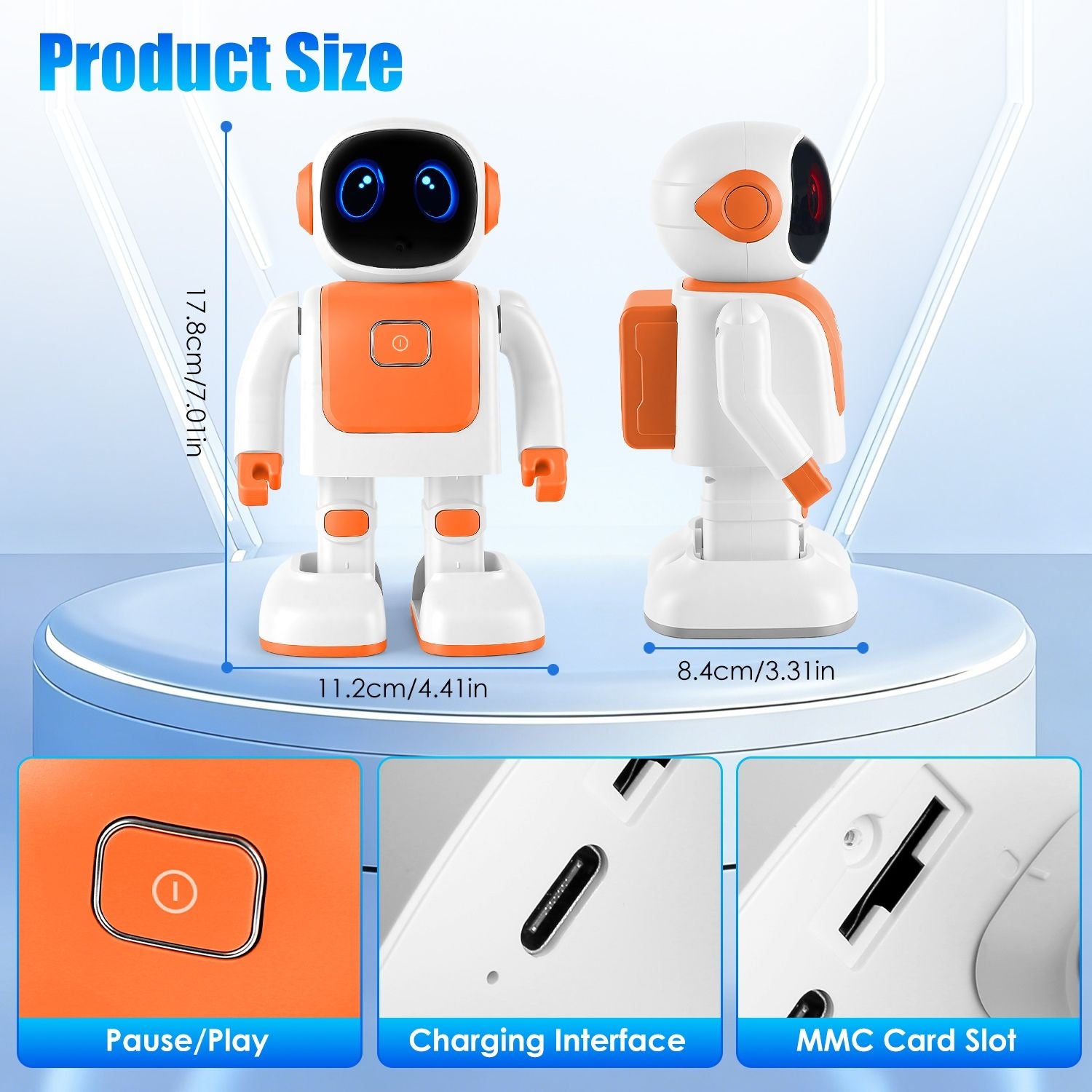 Fun Learning AI Dancing Robot Toy - Wireless Music & Interactive Voice Assistant for Creative Play