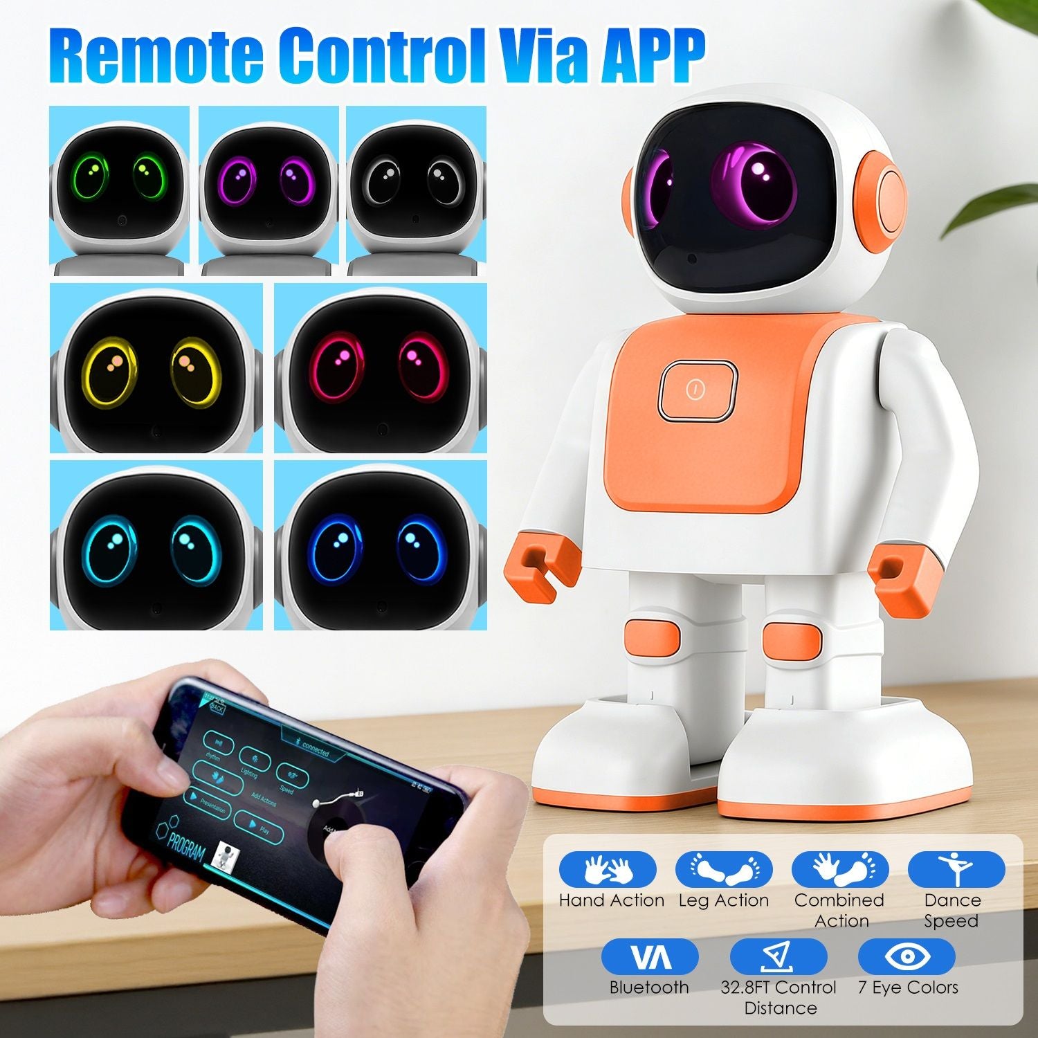 Fun Learning AI Dancing Robot Toy - Wireless Music & Interactive Voice Assistant for Creative Play