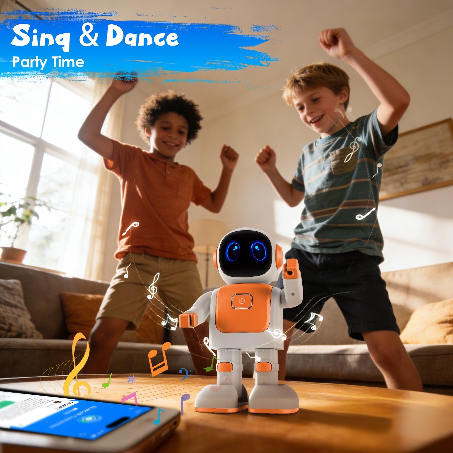 Fun Learning AI Dancing Robot Toy - Wireless Music & Interactive Voice Assistant for Creative Play