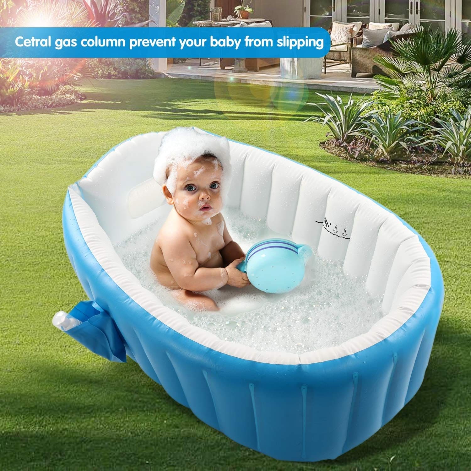 Bubblenest™ Foldable Baby Bathtub – Safe, Soft & Travel-Ready!