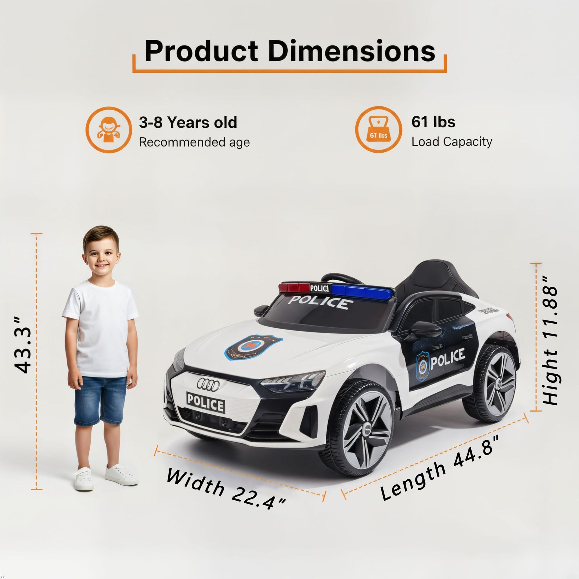 Electric Ride-On Car for Kids - 24V Brushless Motor Powered Four-Wheel Fun with Battery Included