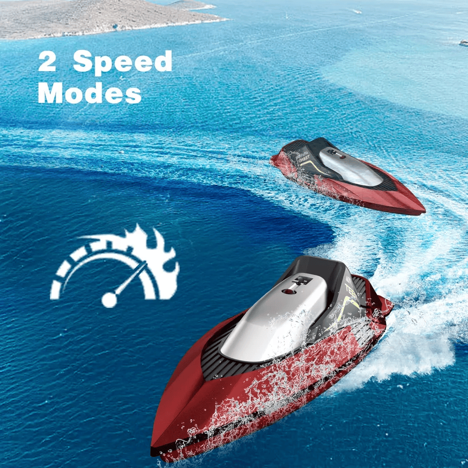 4DRC S5 Fast RC Boat – 2.4GHz 20+ MPH Racing Remote Control Boat with Rechargeable Battery for Kids & Adults, Pools & Lakes