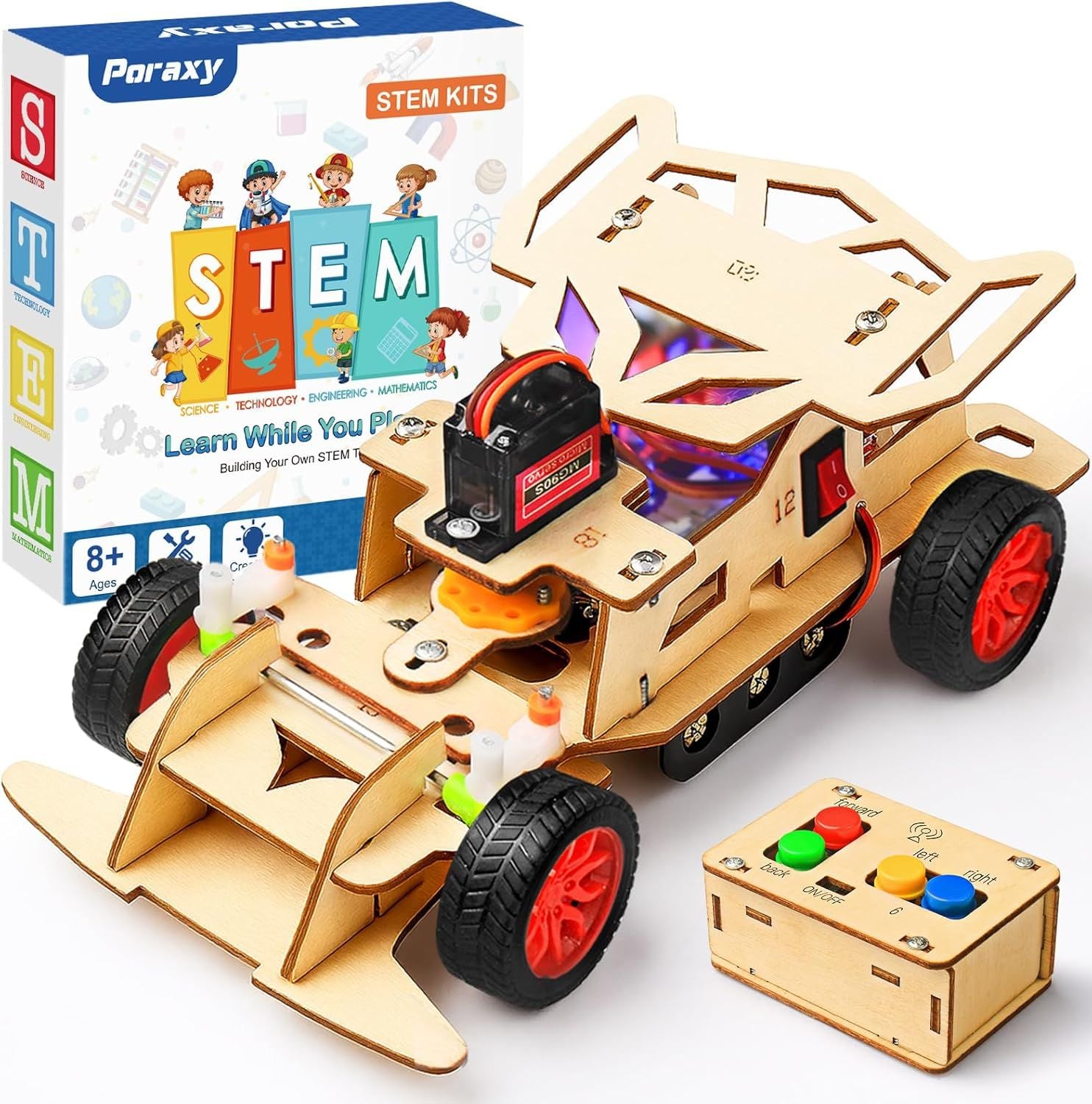 STEM Kits for Kids RC Car Wooden 3D Puzzle Building Set 8–14