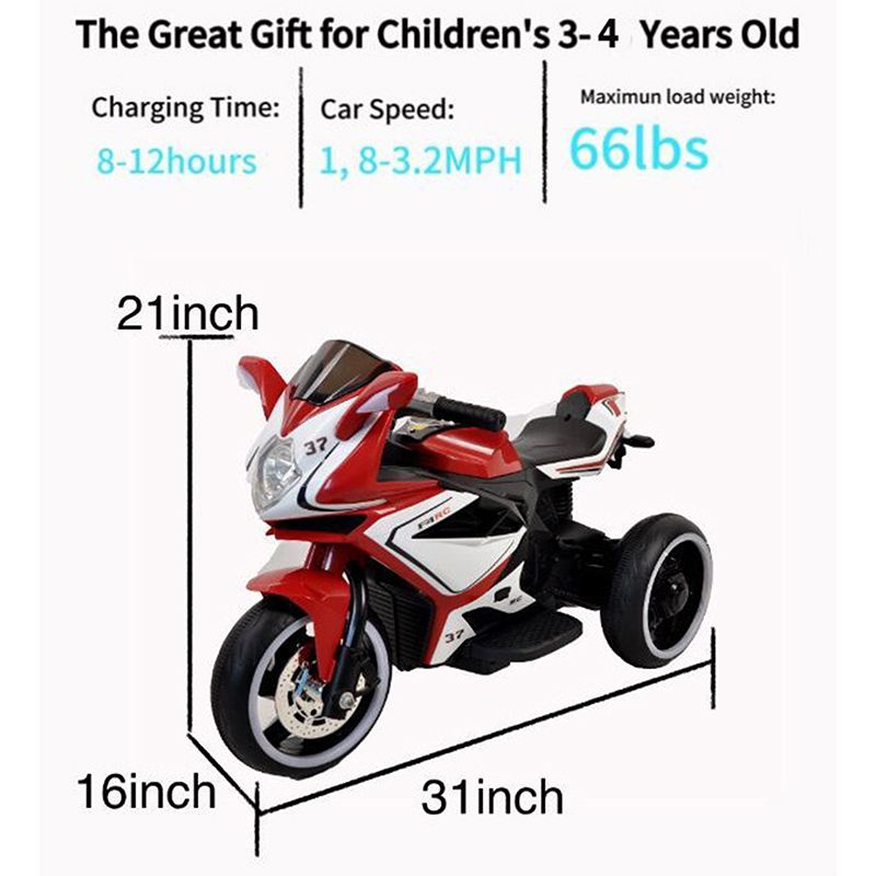 6V Electric Ride-On Motorcycle for Kids