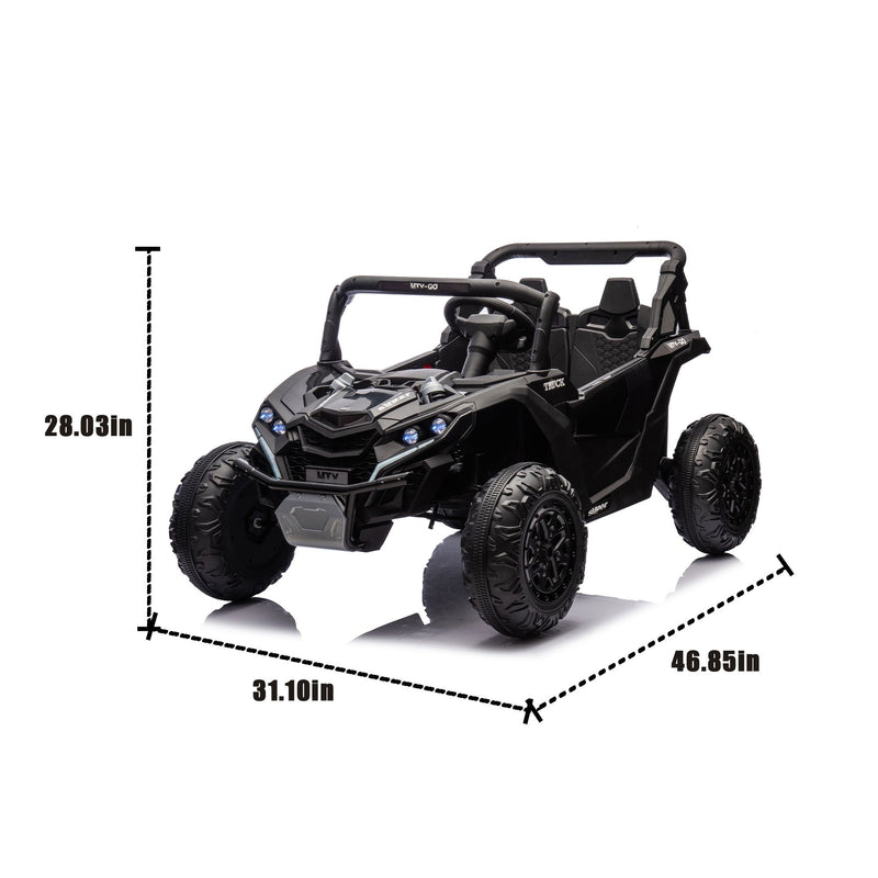 24V Kids Ride-On UTV with Parental Remote & LED Lights