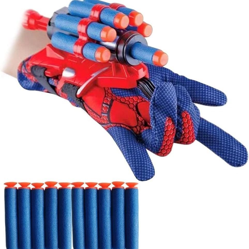 Web Shooter Glove Toy for Kids – Cosplay Action Launcher Set with 15 Darts – Exciting Spider Hero Play Experience!