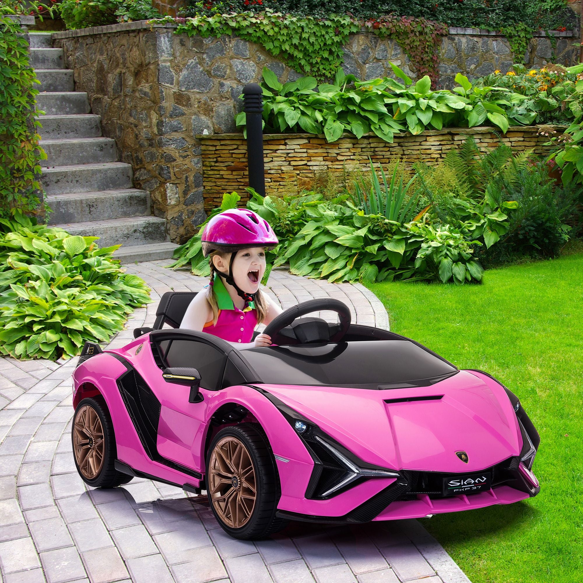 12V Pink Kids Electric Ride-On Car with Remote Control