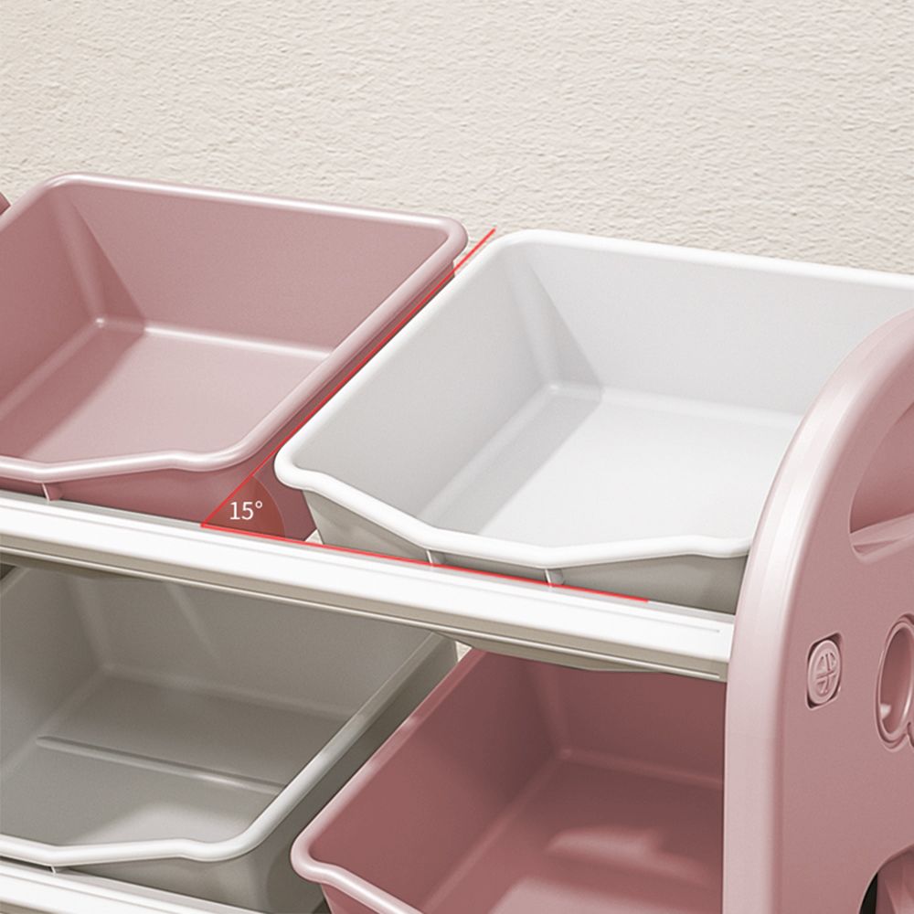 Multi-Functional Kids Toy Storage Organizer with 6 Colorful Bins