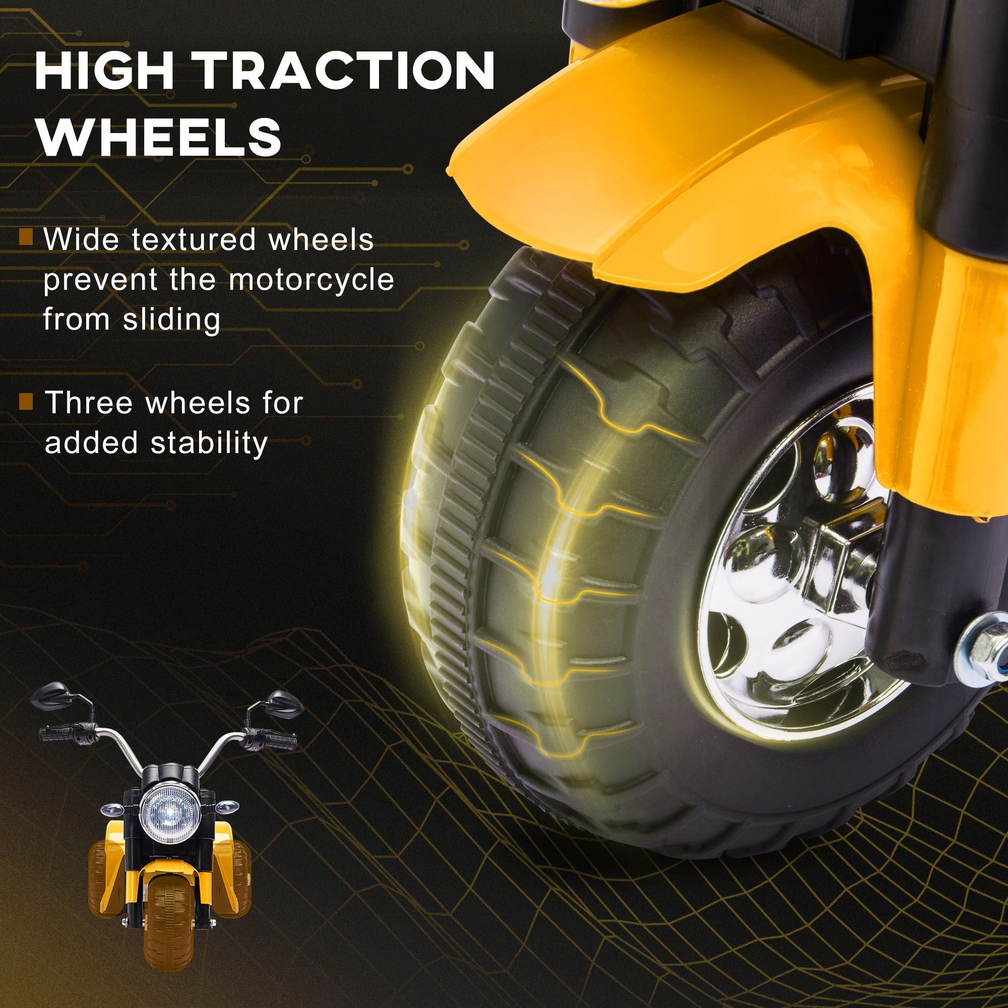 6V Kids Electric 3-Wheel Dirt Bike for Toddlers (18–36M)