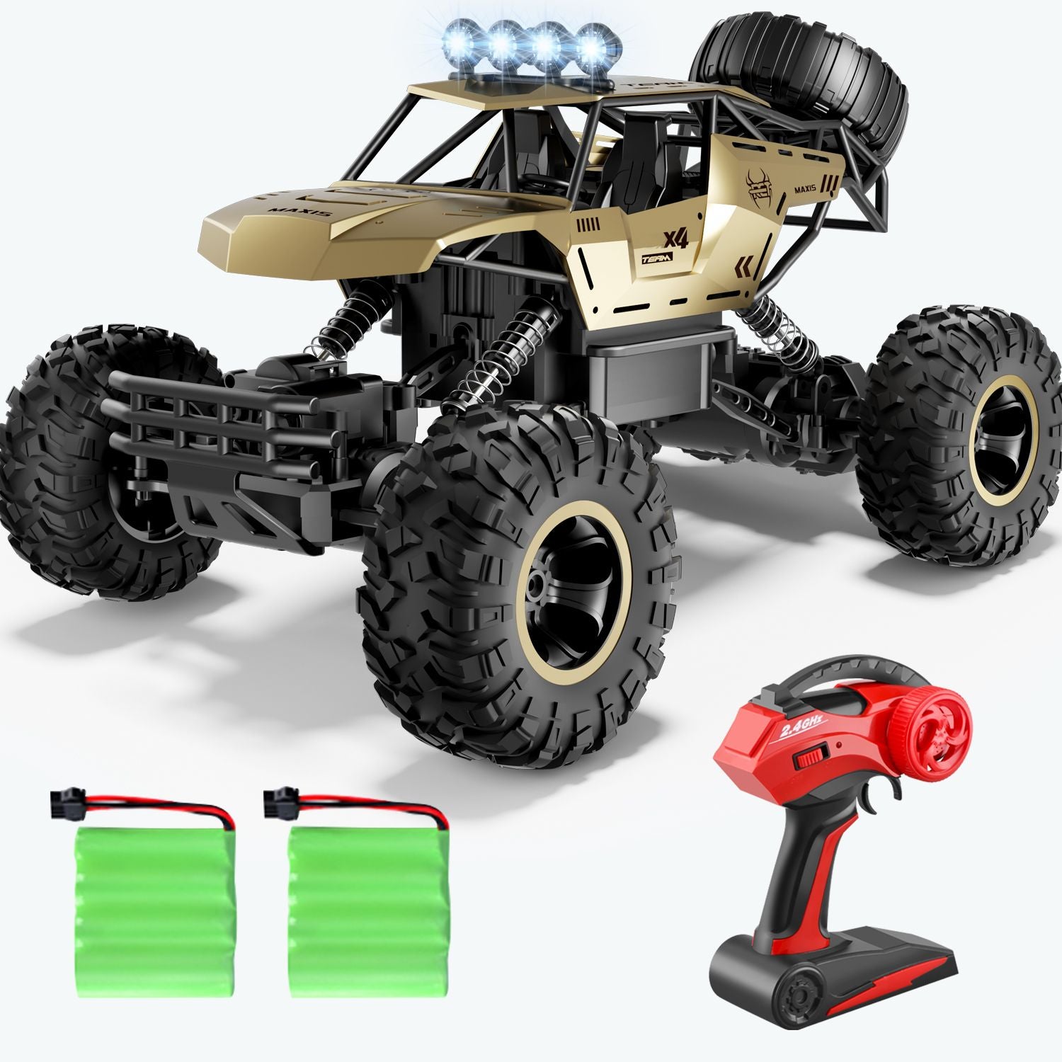 1:12 Scale 4WD RC Rock Crawler Off-Road Monster Truck with LED Lights