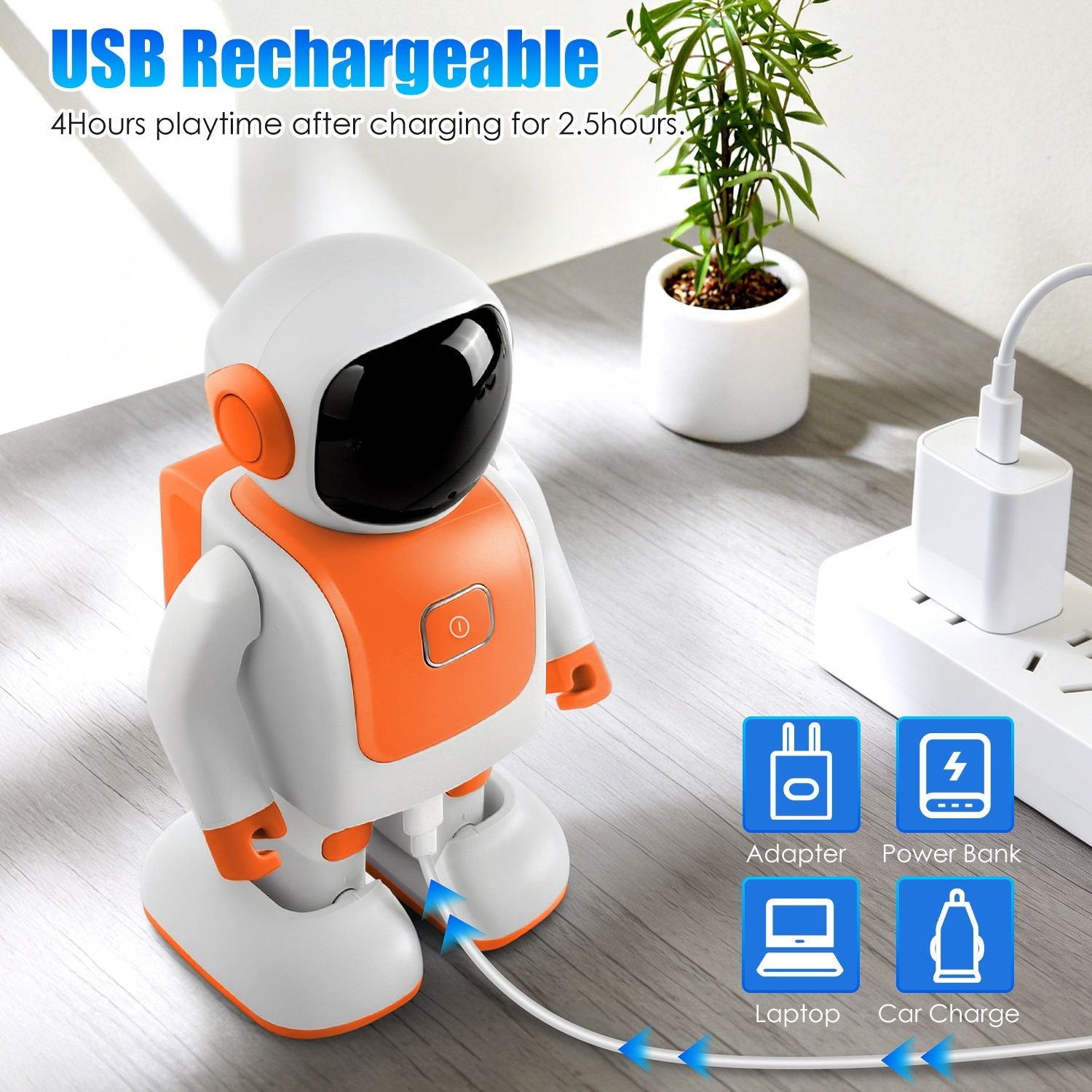 Fun Learning AI Dancing Robot Toy - Wireless Music & Interactive Voice Assistant for Creative Play