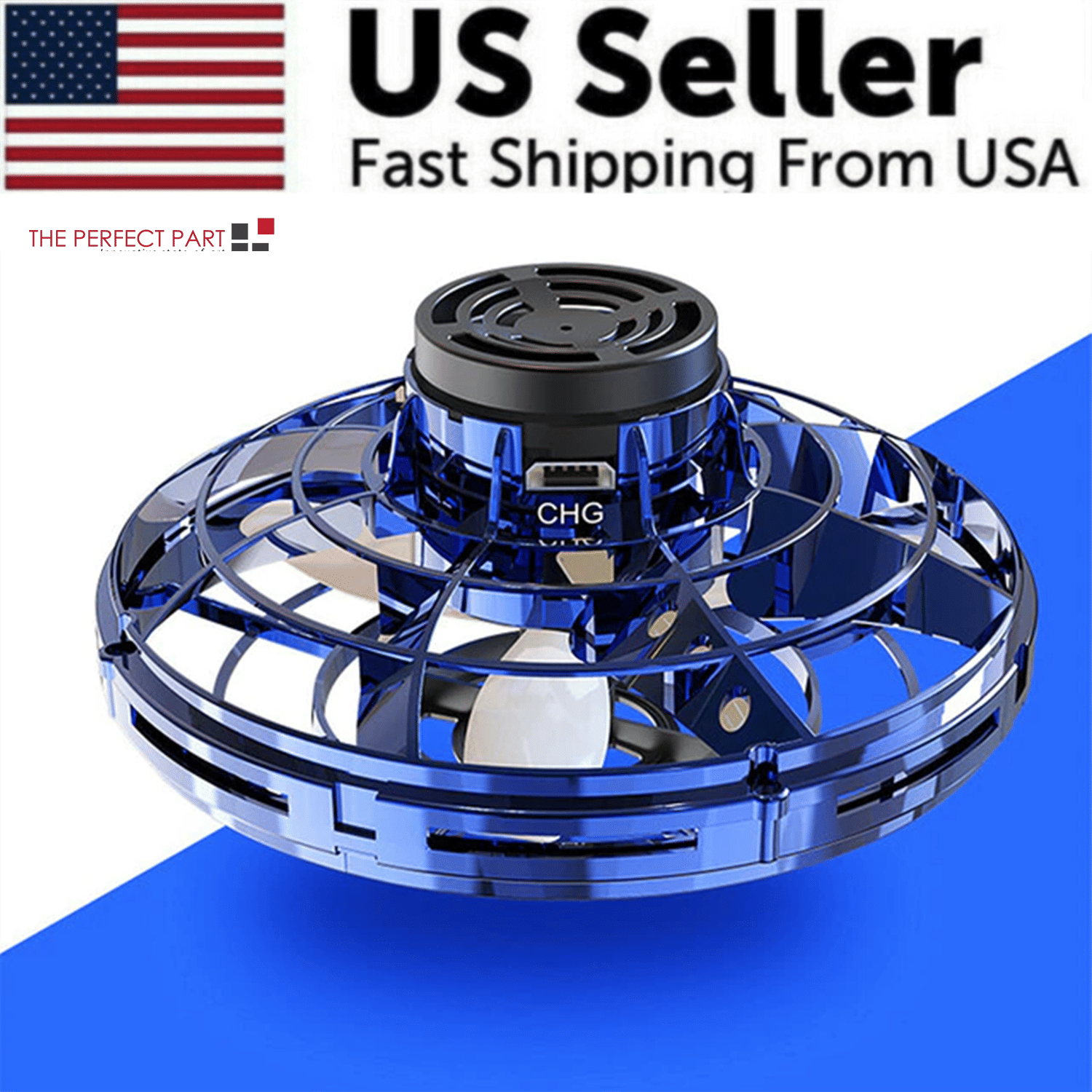 LED Light-Up Fidget Spinner Drone Ball for Stress Relief and Focus