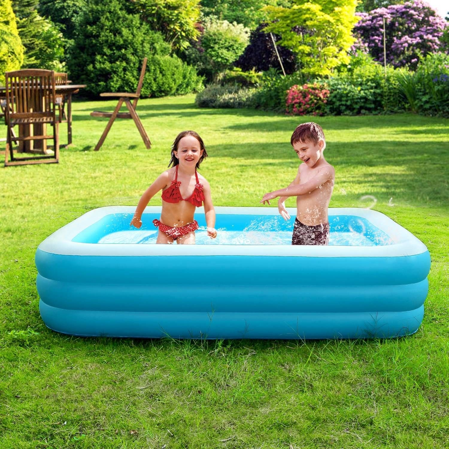 🏖️ AquaHaven™ 103" Inflatable Family Pool – Backyard Fun for Kids & Adults 💦☀️