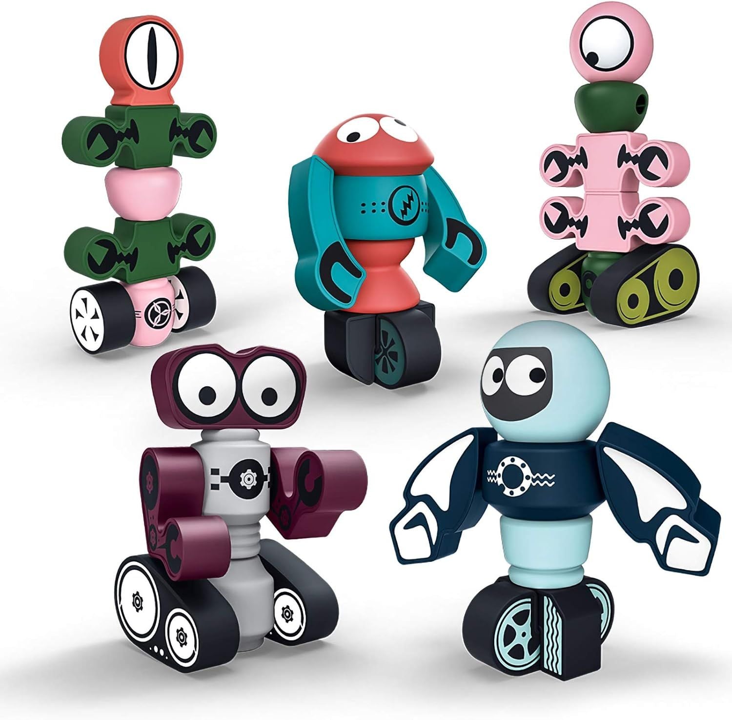 Magnetic Robot Building Blocks Set – 35PCS STEM Toy with Storage Box