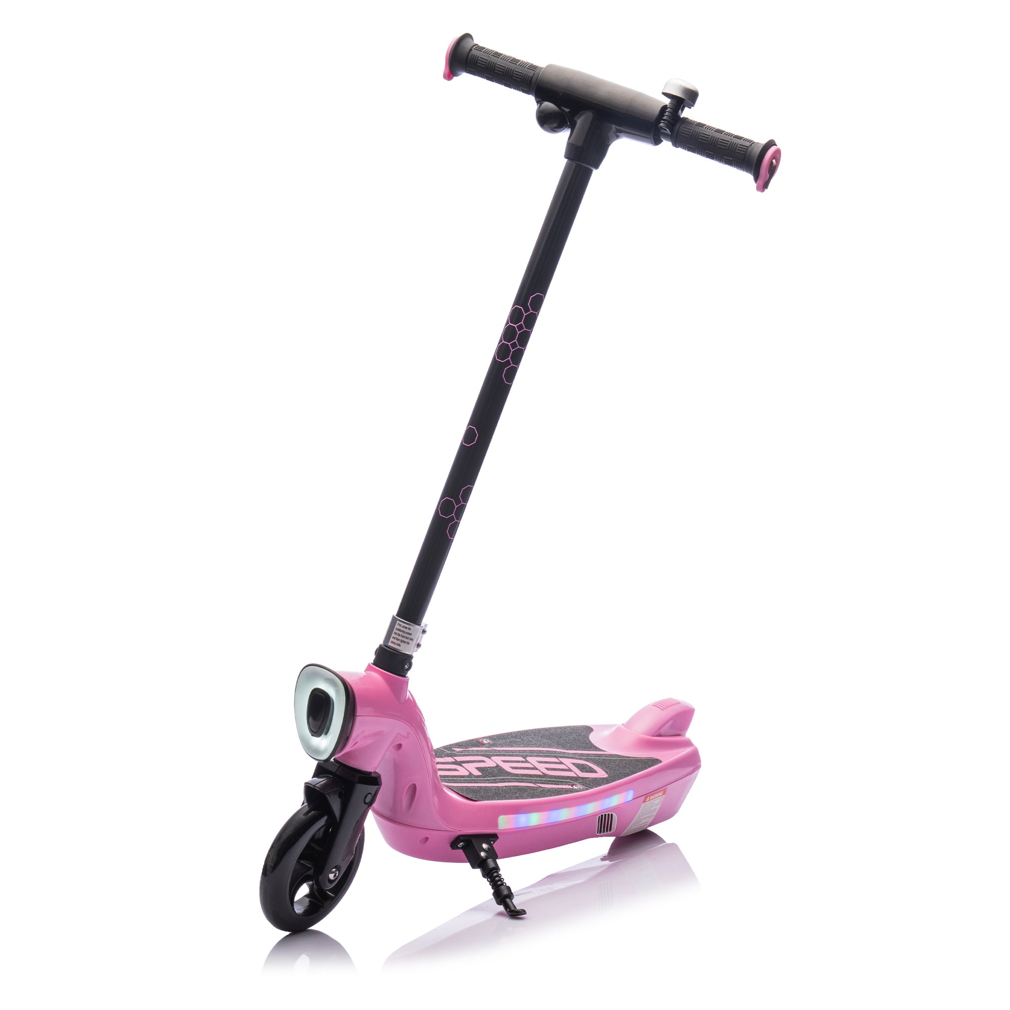 ZoomSpark™ X6 – LED Electric Scooter for Kids 6+ with Kickstand, Bell & Brake