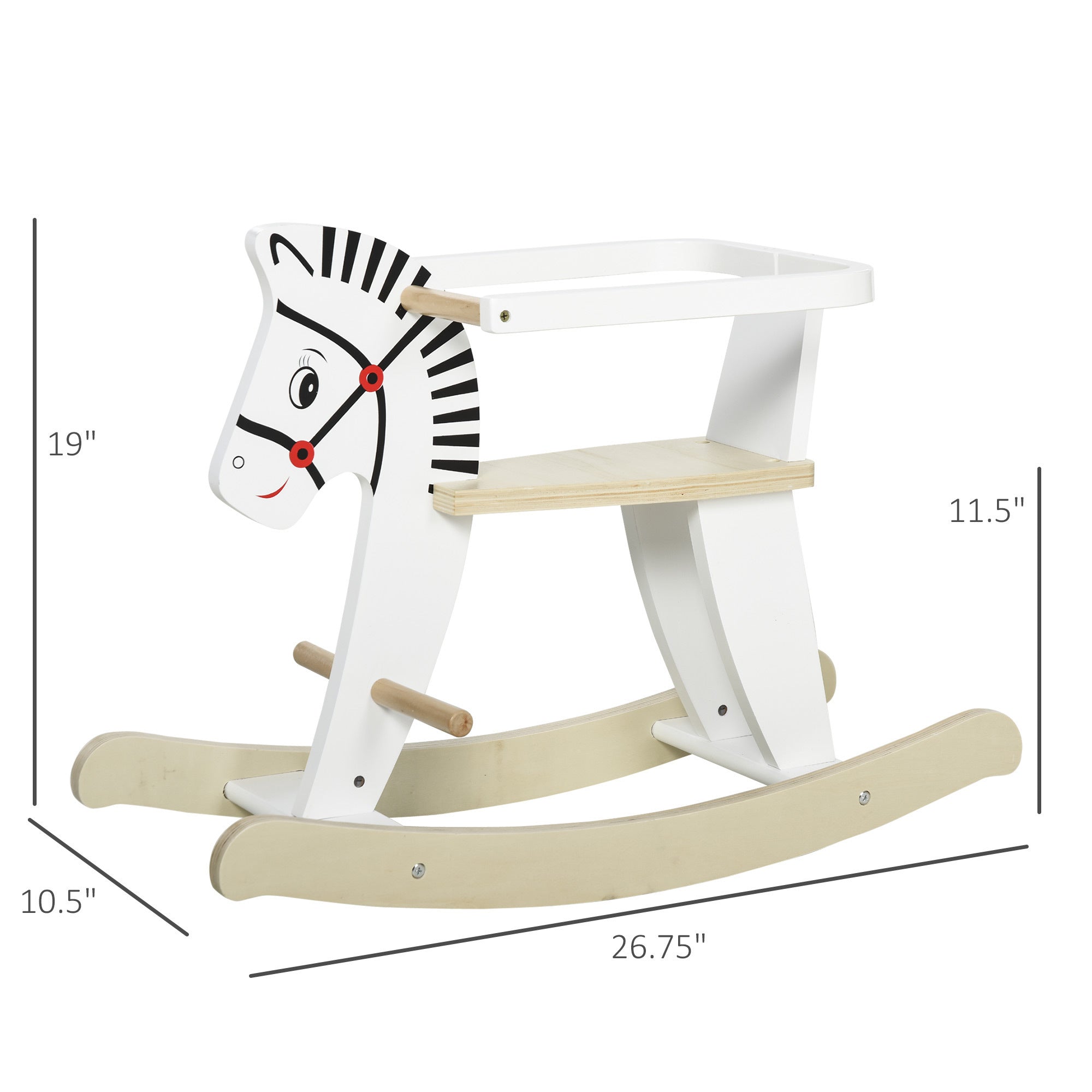 🐴✨ Classic Wooden Rocking Horse for Toddlers – Safe, Stylish & Fun Ride-On Toy 🪵🎁