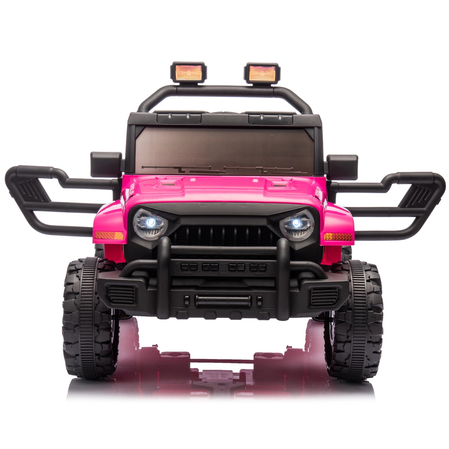 12V Kids Ride On Electric Car W/Parents Control,Dual drive, Four-wheel Suspension,With music,Bluetooth,MP3,USB,with headlights, steering wheel quick release,Slow start for Kids Aged 2-4. - The Little Big Store