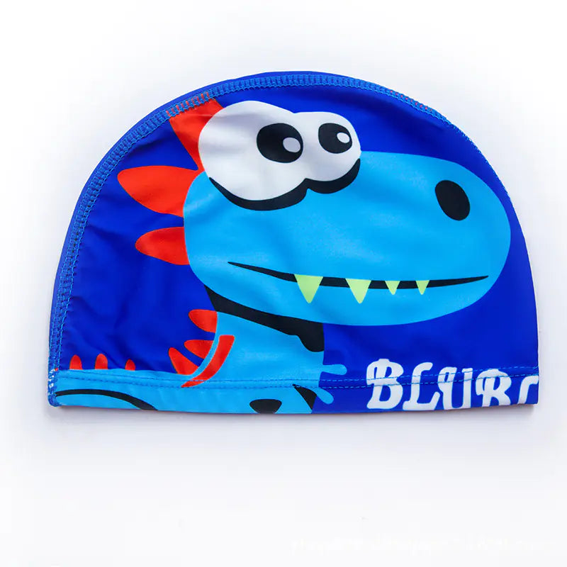 "🐬 AquaBuddies™ Swim Cap – 🧒💦 Comfy Fit for Short & Long Hair | Cute Cartoon Fun! 🎨 "