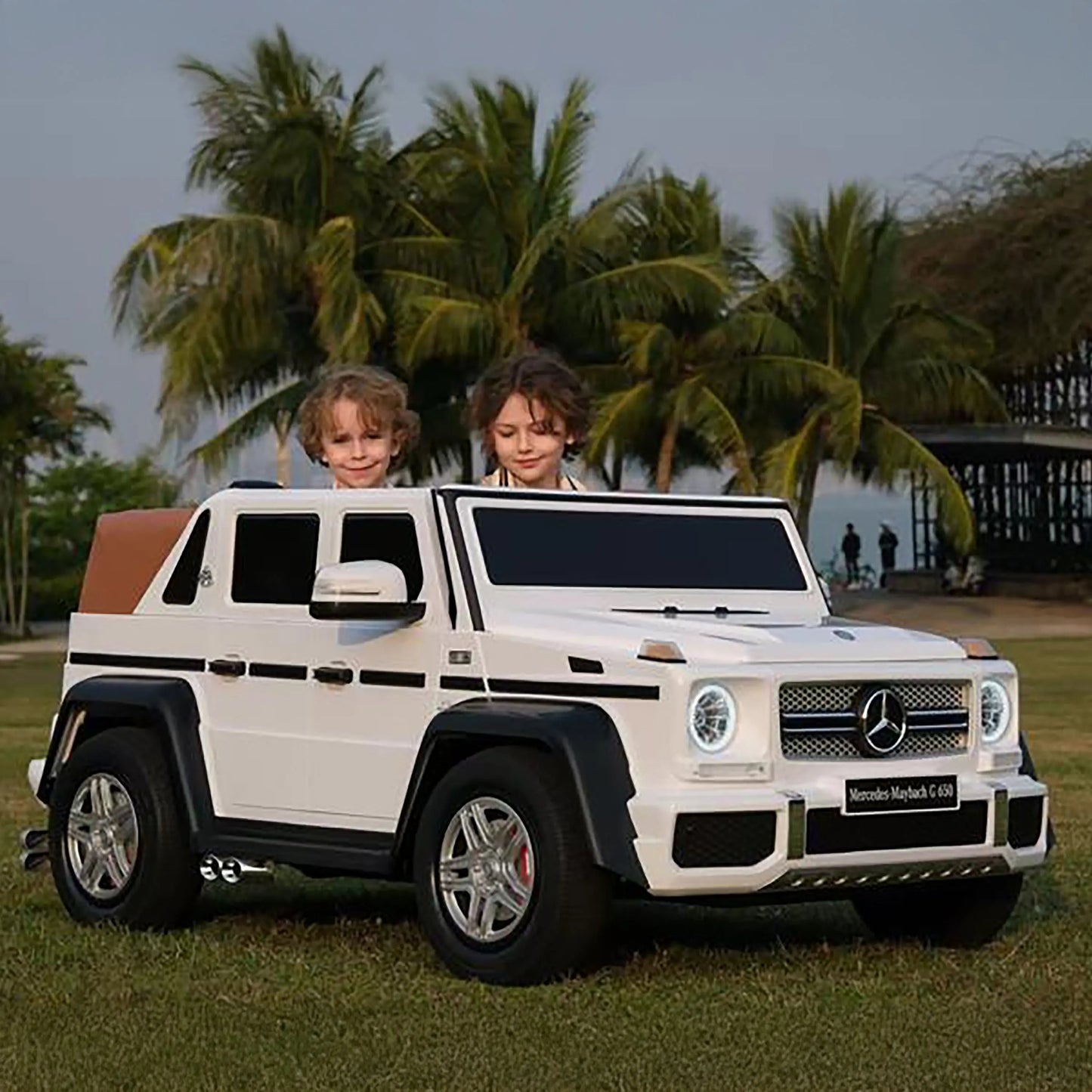 ✨ Licensed 24V Mercedes-Maybach G650 Kids Ride-On Car – Luxury 2-Seater with Brushless Motor, Remote Control & LED Lights | Ages 3–8 👑⚡
