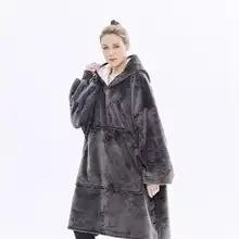 Winter Sherpa Blanket With Sleeves - The Little Big Store