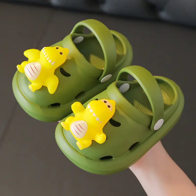 DinoStomp– Thick-Bottom Cartoon Slippers for Kids’ Cozy Adventures