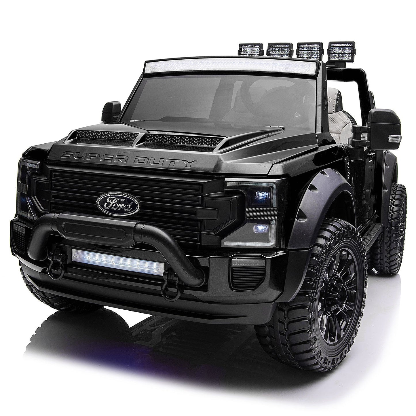 ShadowDrive™ Ford F450 24V Kids Ride-On Truck 🚙🖤 – Sleek Black with R/C Parental Remote Control!