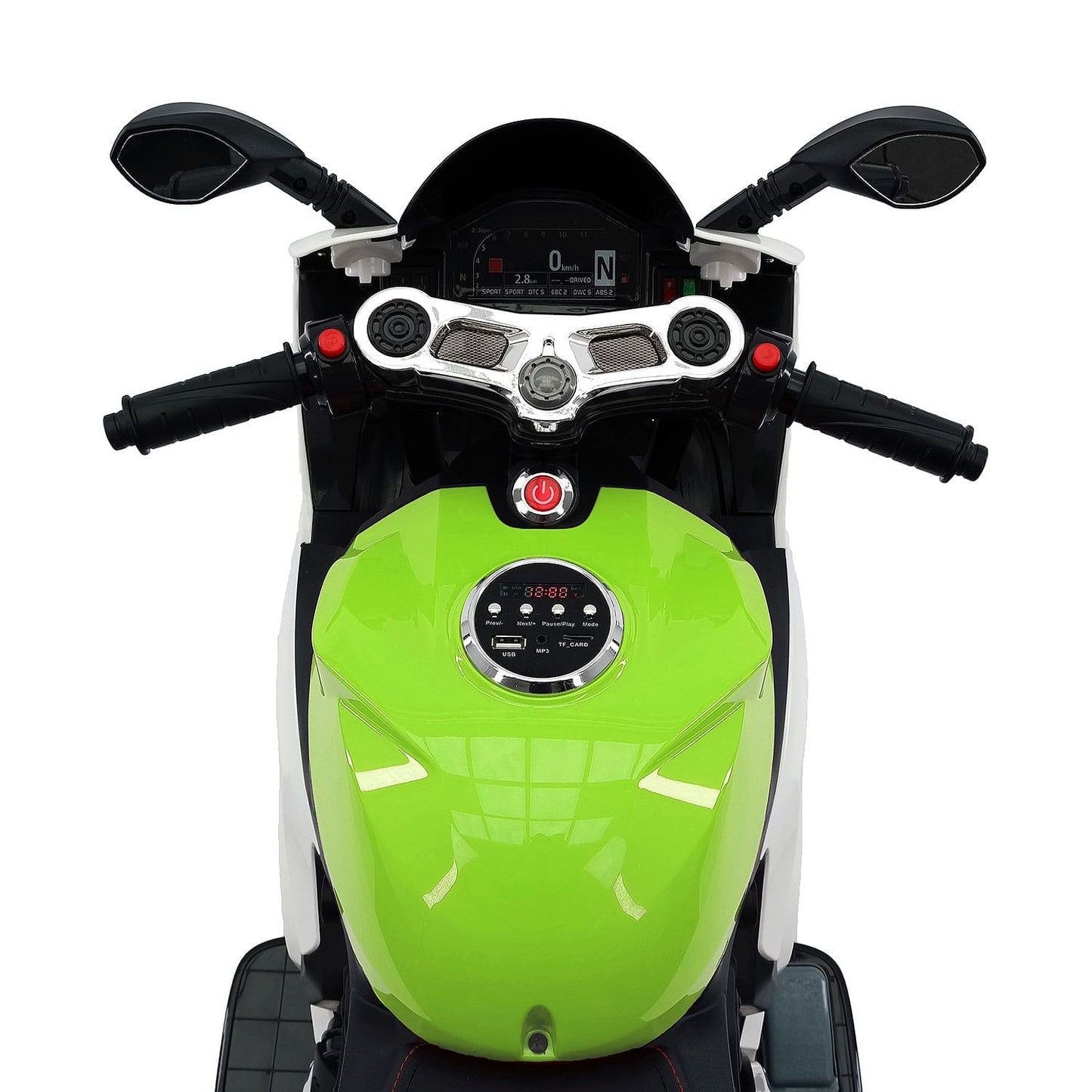 Street Racer 12V Electric Kids Ride-On Motorcycle | Green - The Little Big Store