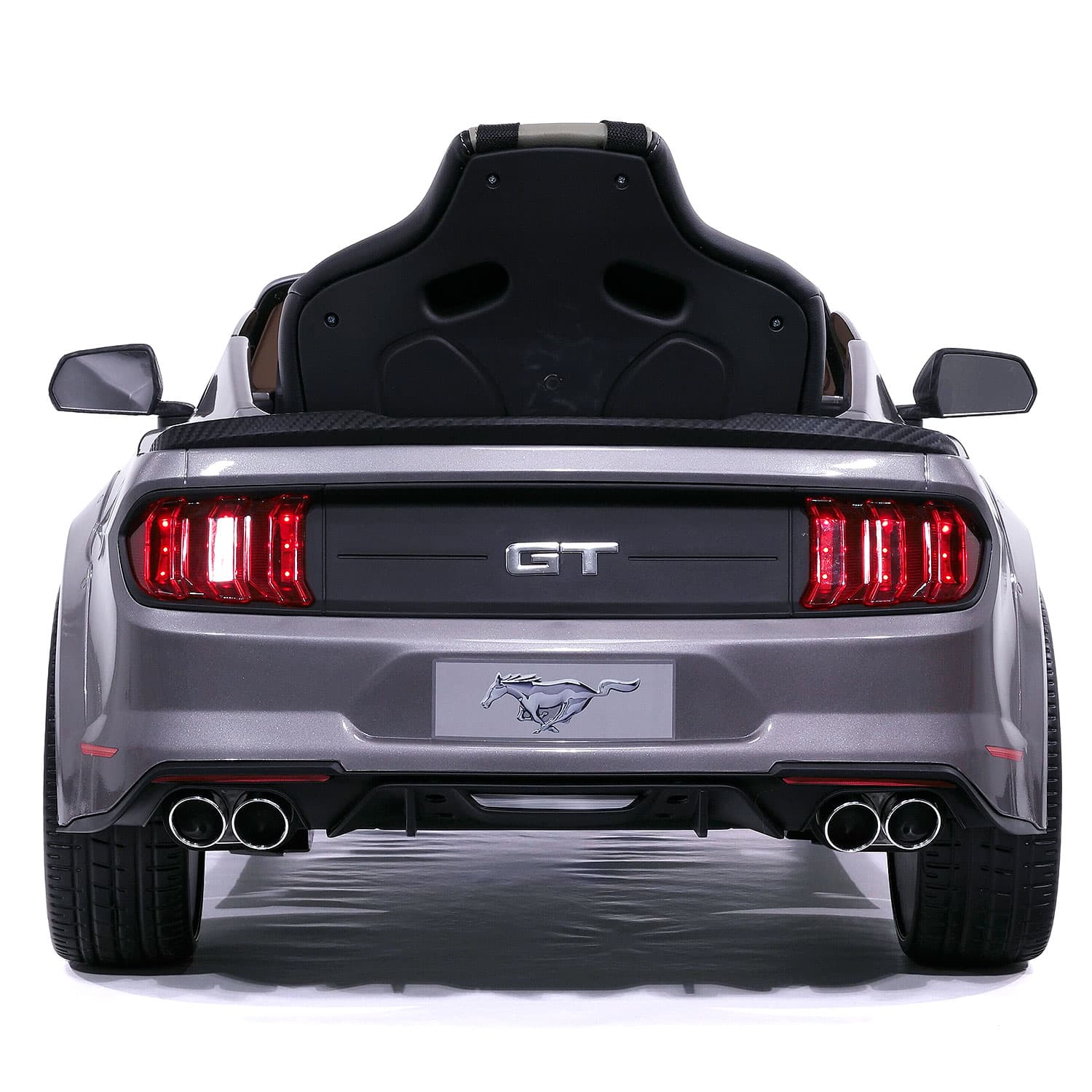 Ford Mustang GT Custom Edition 24V Kids Ride-On Car with R/C Parental Remote | Gray - The Little Big Store