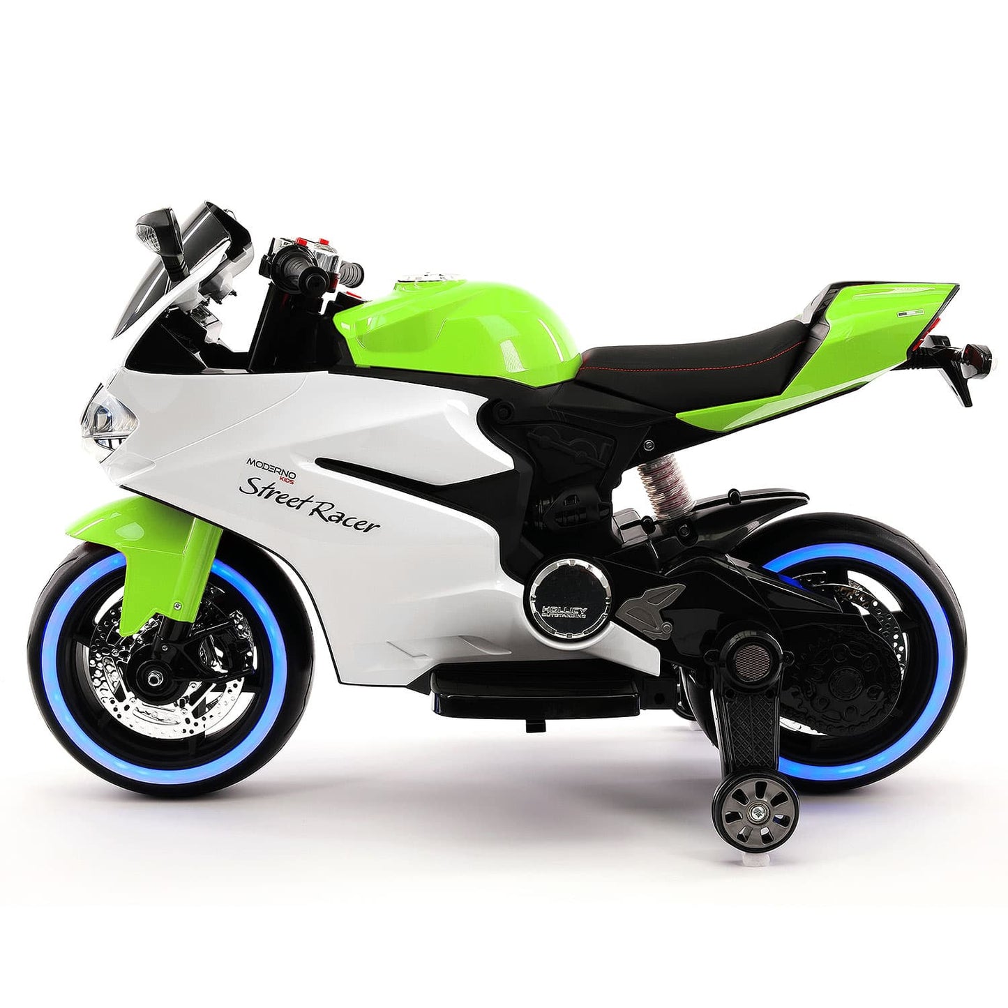 Street Racer 12V Electric Kids Ride-On Motorcycle | Green - The Little Big Store