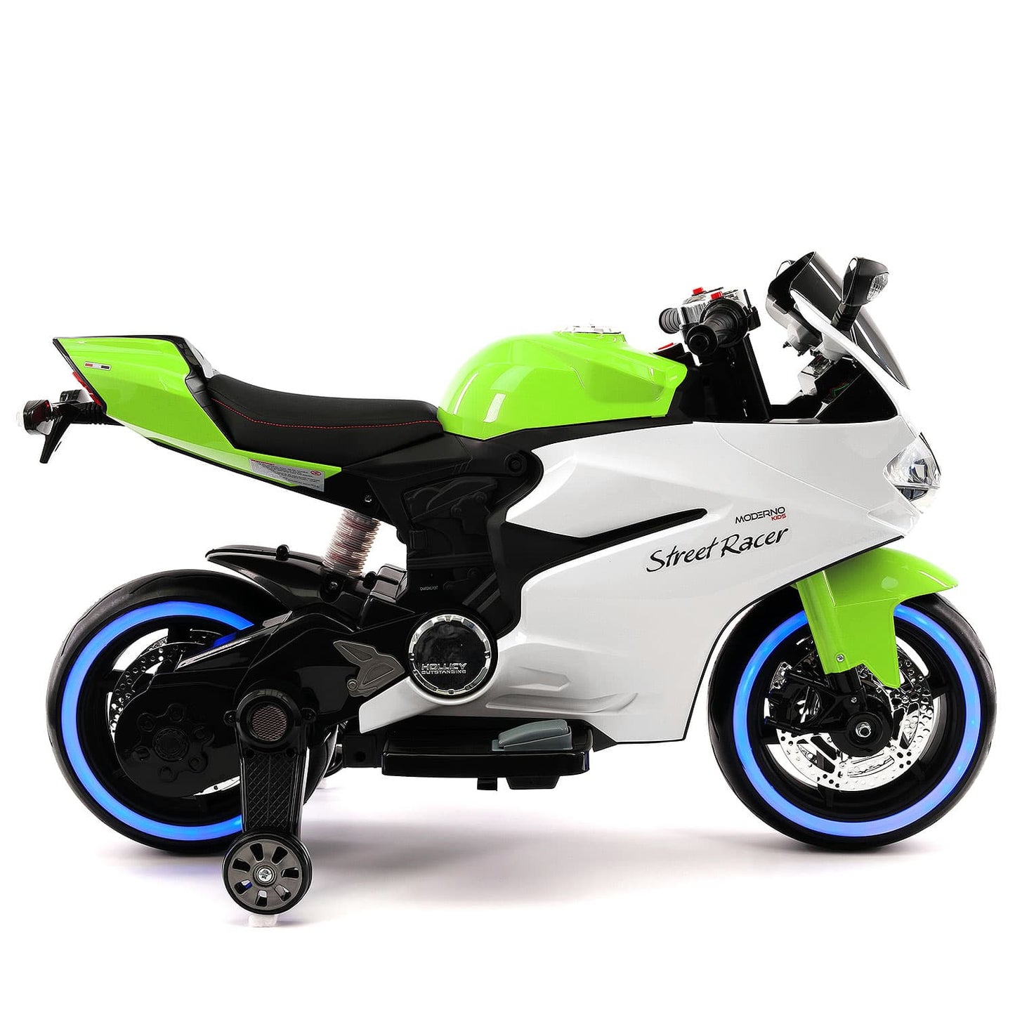 Street Racer 12V Electric Kids Ride-On Motorcycle | Green - The Little Big Store