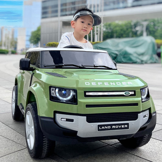 Land Rover Defender 12V Kids Ride-On Car with R/C Parental Remote | Green - The Little Big Store