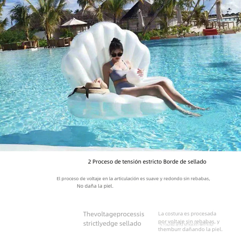 🐚PearlFloat™ Luxe Shell Inflatable – Swim Like a Mermaid!🌊💖